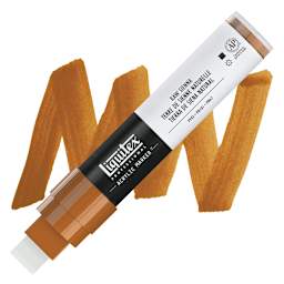 Liquitex Paint Marker - Raw Sienna, 15mm Tip marker and swatch