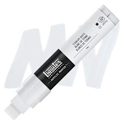 Liquitex Paint Marker - Titanium White, 15mm Tip marker and swatch
