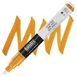 Liquitex Paint Marker - Yellow Oxide, 2mm Tip marker and swatch