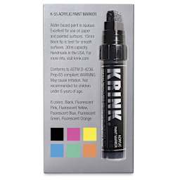 Krink K-55 Paint Markers - Set of 6 back of package