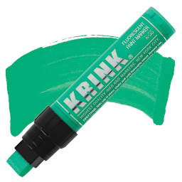 Krink K-55 Paint Marker - Fluorescent Green marker and swatch