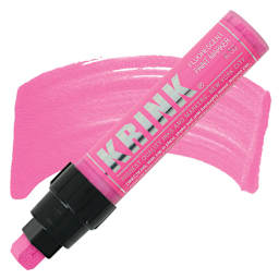 Krink K-55 Paint Marker - Fluorescent Pink marker and swatch