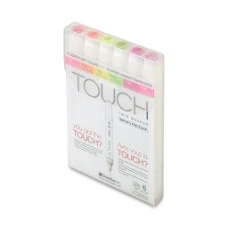 ShinHan Touch Twin Brush Markers - Fluorescents, Set of 6