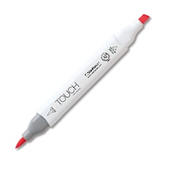 ShinHan Touch Twin Brush Marker - Fluorescent Coral Red (marker)