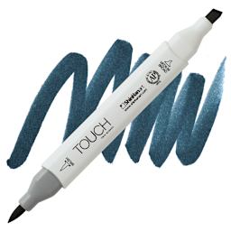 Shinhan Touch Twin Brush Marker - Blue Grey 9 marker and swatch