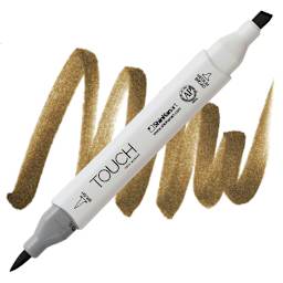 ShinHan Touch Twin Brush Marker - Bronze BR99 marker and swatch