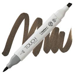 ShinHan Touch Twin Brush Marker - Chestnut Brown BR98 marker and swatch
