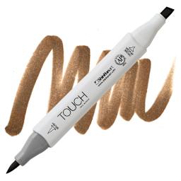 ShinHan Touch Twin Brush Marker - Chocolate BR92 marker and swatch