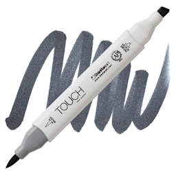 ShinHan Touch Twin Brush Marker - Cool Grey 8 CG8 marker and swatch