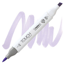 ShinHan Touch Twin Brush Marker - Dark Blue Light PB75 marker and swatch