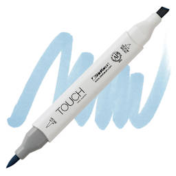 ShinHan Touch Twin Brush Marker - Greyish Blue Pale marker and swatch