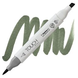 ShinHan Touch Twin Brush Marker - Greyish Green Deep marker and swatch