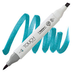 Shinhan Touch Twin Brush Marker - Indian Blue marker marker and swatch