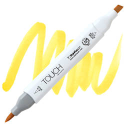 ShinHan Touch Twin Brush Marker - Lemon Yellow Y35 marker and swatch