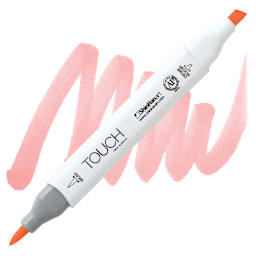 ShinHan Touch Twin Brush Marker - Light Orange R140 marker and swatch