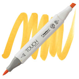ShinHan Touch Twin Brush Marker - Melon Yellow YR33 marker and swatch