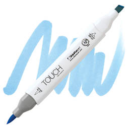 Shinhan Touch Twin Brush Marker - Pale Blue Light Marker and swatch