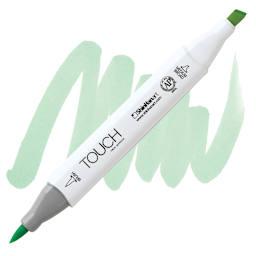Shinhan Touch Twin Brush Marker - Pale Green Light marker and swatch