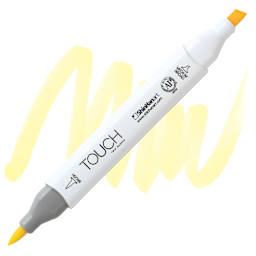 ShinHan Touch Twin Brush Marker - Pale Yellow Y38 marker and swatch