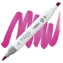 ShinHan Touch Twin Brush Marker - Primary Magenta RP291 marker and swatch
