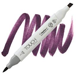 ShinHan Touch Twin Brush Marker - Purple Deep marker and swatch