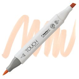 ShinHan Touch Twin Brush Marker - Salmon Pink YR25 marker and swatch