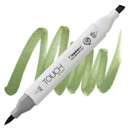 ShinHan Touch Twin Brush Marker - Sap Green GY235 marker and swatch