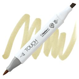ShinHan Touch Twin Brush Marker - Straw Yellow Y223 marker and swatch