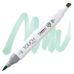 ShinHan Touch Twin Brush Marker - Turquoise Blue B68 marker and swatch