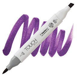 ShinHan Touch Twin Brush Marker - Violet P281 marker and swatch