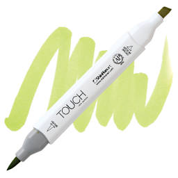ShinHan Touch Twin Brush Marker - Yellow Green GY48 marker and swatch