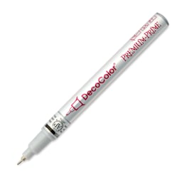 DecoColor Premium Paint Marker - Silver, Bullet Tip, 1 mm with cap off