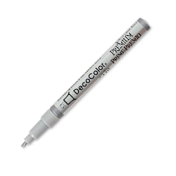 DecoColor Premium Paint Marker - Angled view of Silver Marker