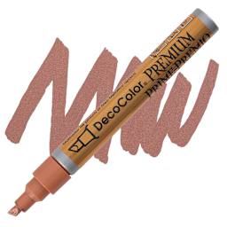 DecoColor Premium Paint Marker - Copper, Chisel Tip, 5 mm marker and swatch