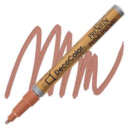 DecoColor Premium Paint Marker - Copper, Leafing Tip, 2 mm marker and swatch