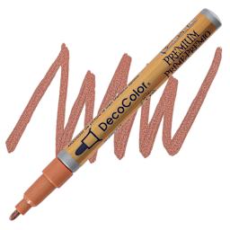 DecoColor Premium Paint Marker - Copper, Bullet Tip, 2 mm marker and swatch