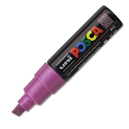 Posca Paint Marker - Metallic Pink, Broad Chisel, 8 mm