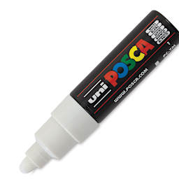 Uni Posca Paint Marker - White, Broad Bullet Tip, 4.5-5.5 mm