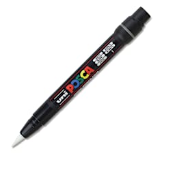 Uni Posca Paint Marker - White, Brush Tip