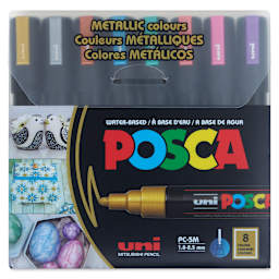Posca Paint Markers - Metallic, Set of 8, Medium Tip