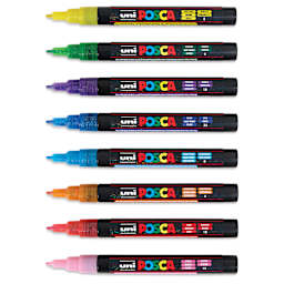 Posca Paint Markers - Glitter, Set of 8, Fine Tip