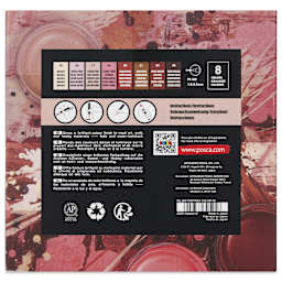 Posca Paint Markers - Portrait Colors, Set of 8, 2.5 mm, back of the packaging