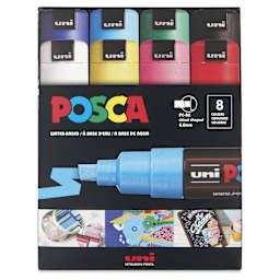 Posca Paint Markers - Classic Colors, Set of 8, 8 mm, front of the packaging
