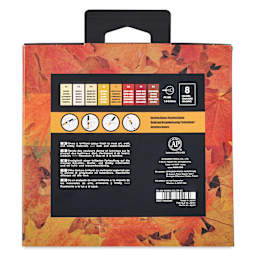 Posca Paint Markers - Warm Tone Colors, Set of 8 - back of packaging