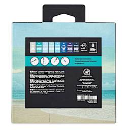 Posca Paint Markers - Cool Tone Colors, Set of 8 - back of packaging