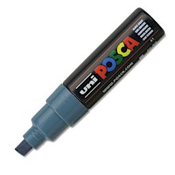 Uni Posca Paint Marker - Slate Grey, Broad Chisel Tip, 8 mm