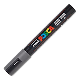 Posca Paint Marker - Deep Gray, Bullet Tip, 2.5 mm - cap on