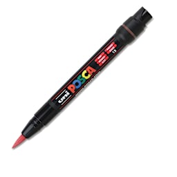 Posca Paint Marker - Red, Brush Tip