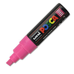 Posca Paint Marker - Pink, Broad Chisel Tip, 8 mm