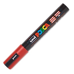 Posca Paint Marker - Ruby Red, Bullet Tip, 2.5 mm - cap on